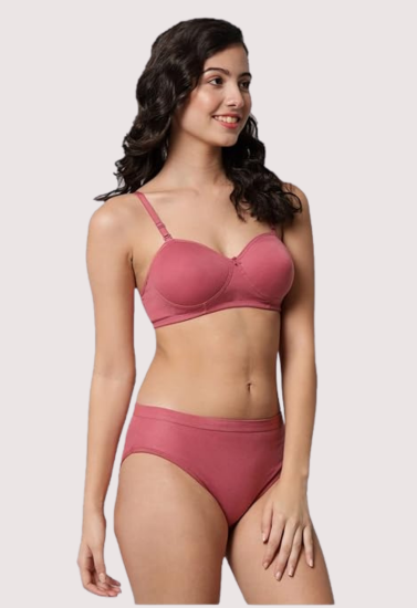 Casual Chic Cotton Bra Panty Set - My Vastra