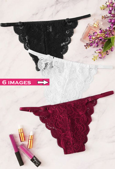 All Flirty Value Pack Of 3 Lace G-String - My Vastra