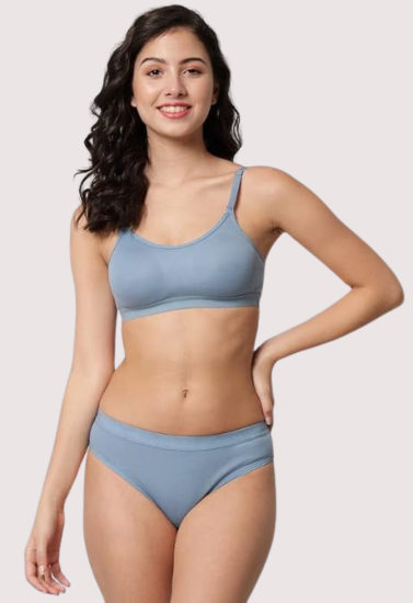 Wire-Free Women's Sports Bra Panty Set - My Vastra