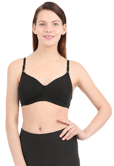 Black Non Wired Padded Bra - My Vastra
