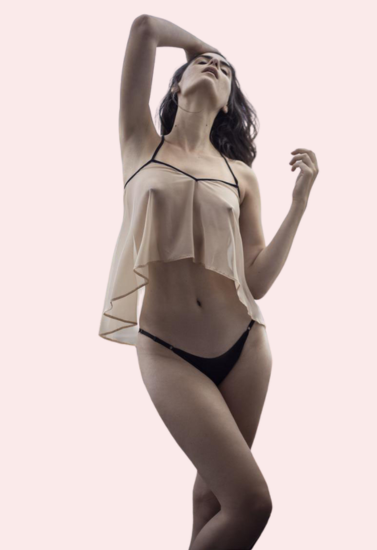 French Daina Seductive See Through Cami top - My Vastra