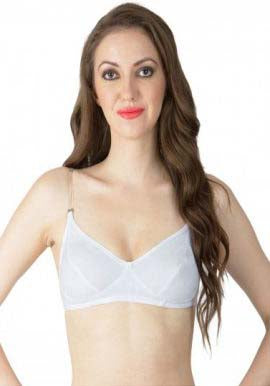 Classic White Transparent Strap Bra - My Vastra