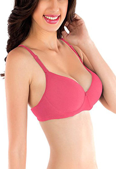 Pinkish Padded Bra - My Vastra