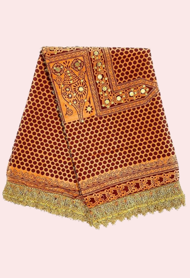 Fashion & Heritage Women’s Solid Cotton Pichora – Elegant Dupatta - My Vastra