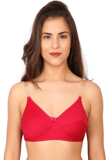 3 Pairs Clear Transparent Back Regular Bras - My Vastra