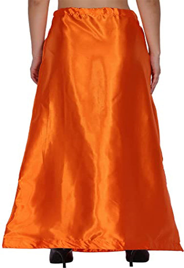 Ladies Glossy silk Underskirt Combo Pack of 2 Orange Purple. - My Vastra