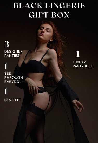 Midnight Muse Black Lingerie Gift Box - My Vastra