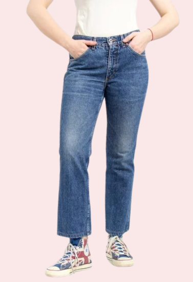 Women's 90s Blue Denim Straight Leg Jeans - My Vastra
