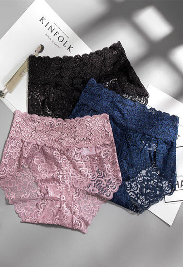 Women's Beautiful Lace Panties Pack (of 3) - My Vastra