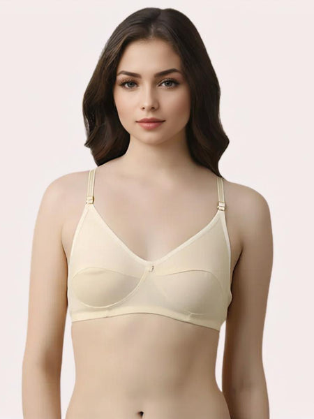 French Daina 2-Pack Beige Cotton Comfort Bra