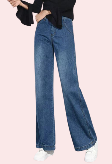 Women's Classic High Waist Wide Leg Jeans - My Vastra