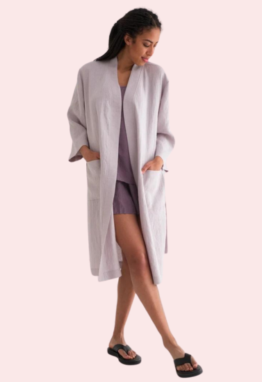 Elegance and Comfort in Premium Linen Robe - My Vastra