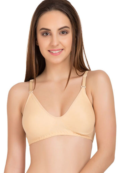 ♥Super Fine Cotton Beige Bra (PK Of 2) - My Vastra