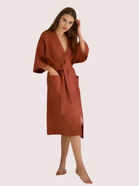 French Daina Sleeveless Organic Cotton Robe