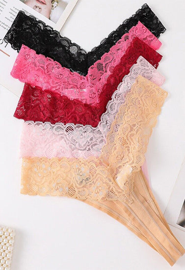 Beautiful Seamless Lace Panties Pack (of 5) - My Vastra