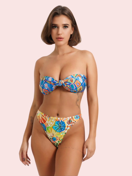 Tropical Bloom High-Cut Bikini Bottom (Bottom Only)
