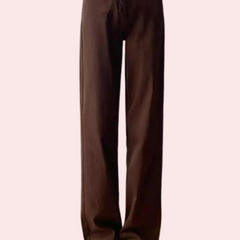 Women's Brown High Rise Wide Leg Loose Denim Jeans - My Vastra