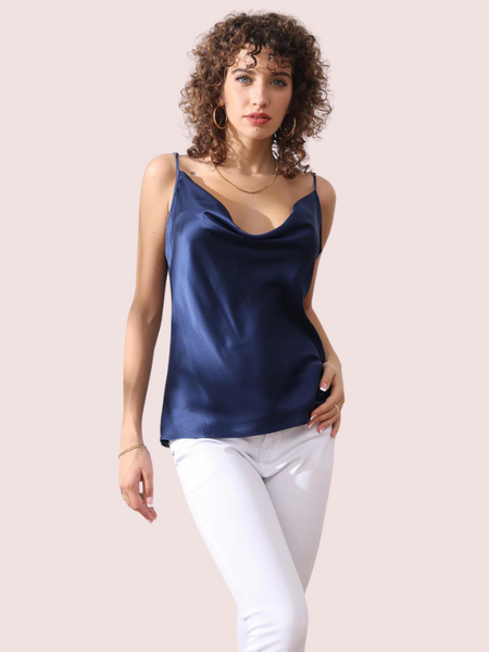 Elegant Cowl Neck Silk Camisole for Women - My Vastra