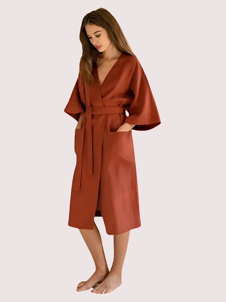 French Daina Sleeveless Organic Cotton Robe