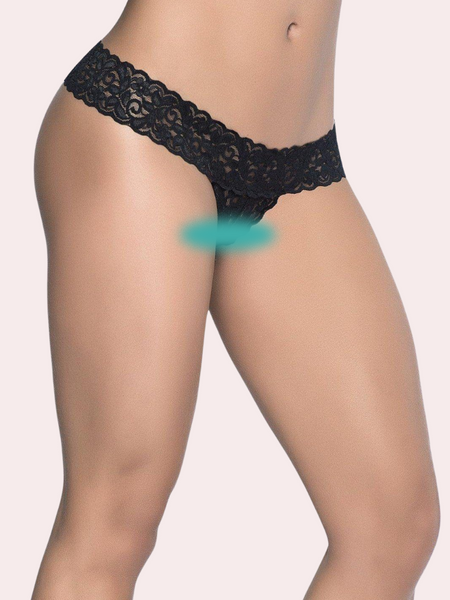 Soft Lace Crotchless Thong for Women