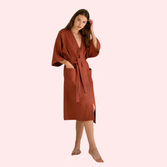 French Daina Sleeveless Organic Cotton Robe - My Vastra