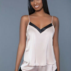 100% Silk Satin cami short set - My Vastra