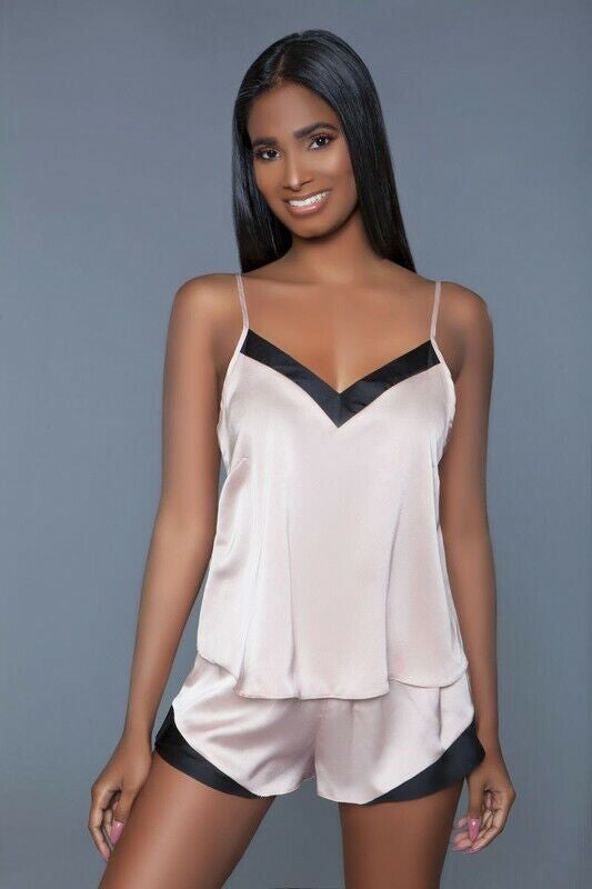 100% Silk Satin cami short set - My Vastra