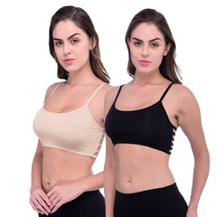 Sexy Pack Of 2 Sexy Back Stripe Bralette Bra - My Vastra