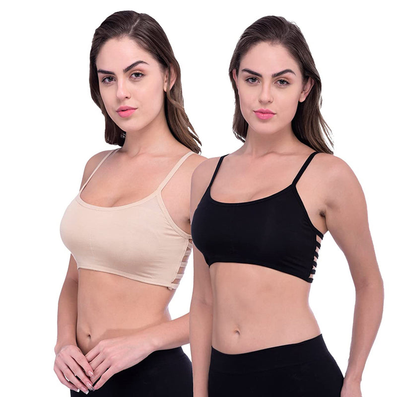 Sexy Pack Of 2 Sexy Back Stripe Bralette Bra - My Vastra
