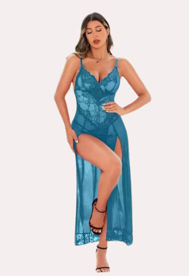 Chic Women's Babydoll Lingerie in Blue - My Vastra