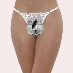 Feminine Lace Detail Crotchless G-String