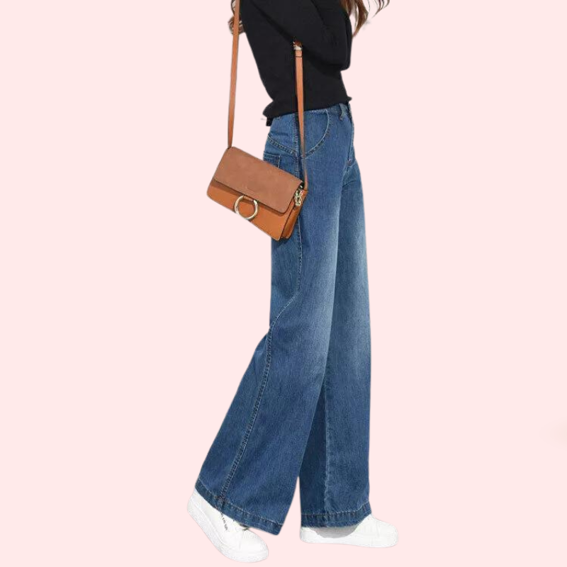 Women's Classic High Waist Wide Leg Jeans - My Vastra