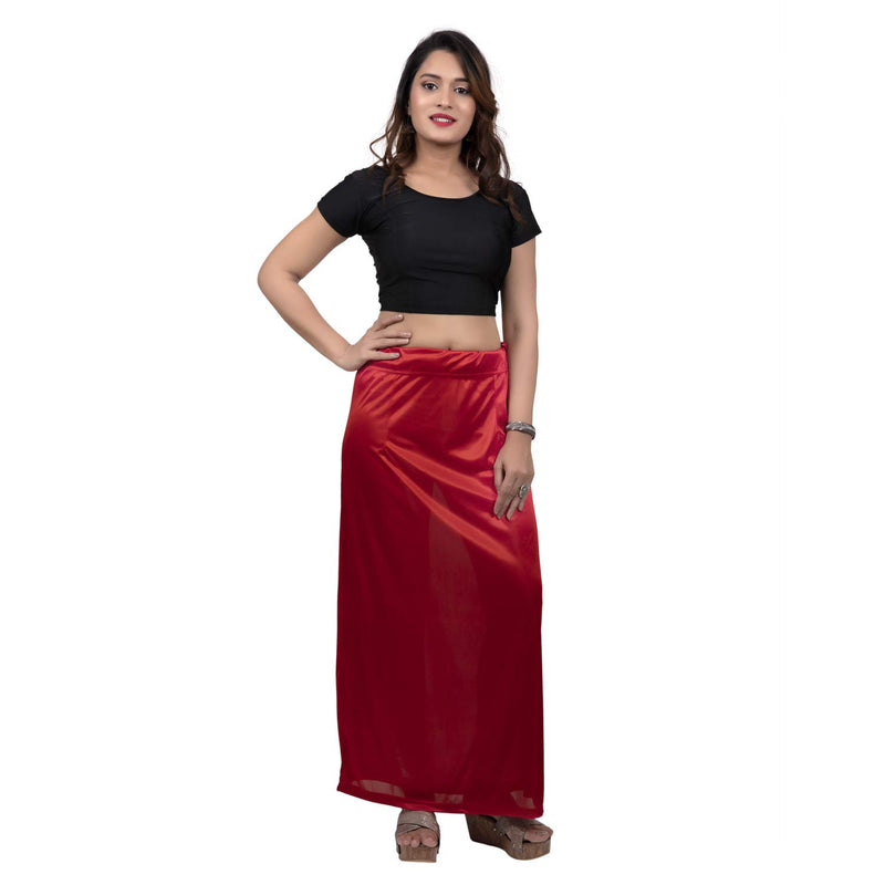Women's Glimmering silk Stretchable Underskirt for Sarees - My Vastra