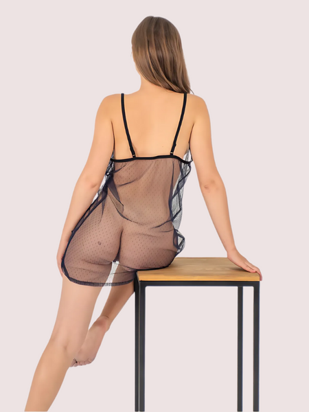 Plus Size Sheer See-Through Babydoll Night Dress