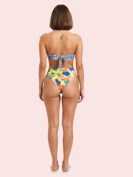 Tropical Bloom High-Cut Bikini Bottom (Bottom Only)