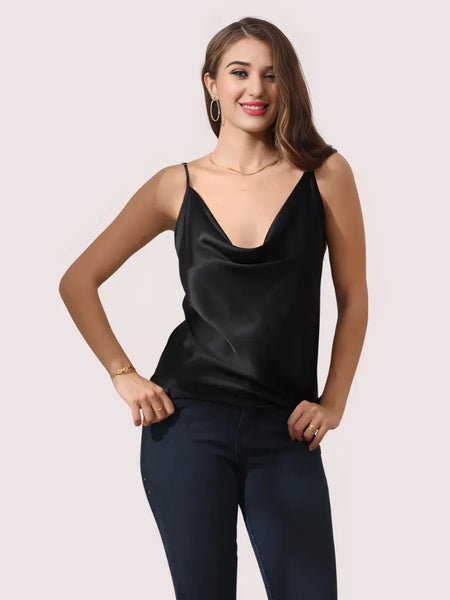 Luxury Cowl Neck Silk Camisole for Evening