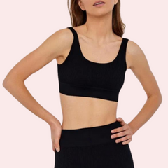 Black High Impact Seamless Perfect Fit Sports Bra - My Vastra