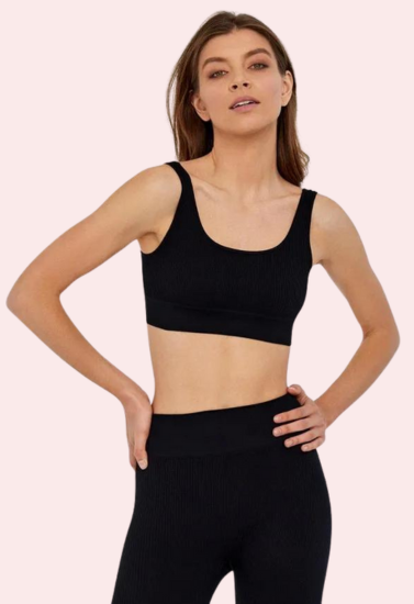 Black High Impact Seamless Perfect Fit Sports Bra - My Vastra