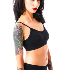 Sporty Spaghetti Strap Sports Bra Matching Boyshort - My Vastra