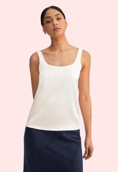 Elegant Lace Trimmed Silk Camisole Top - My Vastra