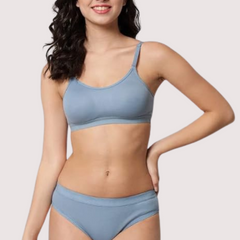 Wire-Free Women's Sports Bra Panty Set - My Vastra