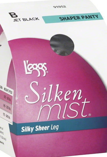 L'eggs silken mist black mist control top sheer toe - My Vastra