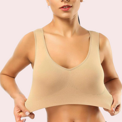 Beige Women's Ultimate Sports Bra for Yoga & Gym - My Vastra