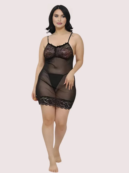 Sheer Babydoll Slip Dress for Women