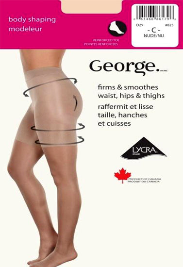GEORGE Ladies Sexy Sheer Leg Reinforced Toe Pantyhose - My Vastra