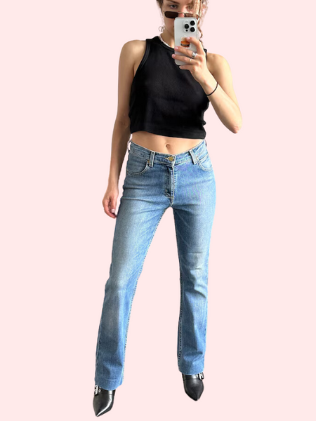 Women's Light Blue High Waist Denim Jeans - My Vastra