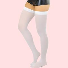 SoftSheer Thigh-High Stockings Duo (White + Nude) – Pack of 2