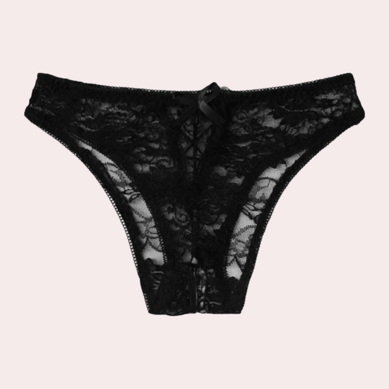 2 Pack Sexy Floral Lace Crotchless panty