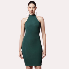 Women's Forest Green One-Piece Dress - My Vastra