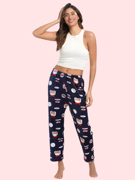 Ladies casual printed warm Pajama (Pk of 2)